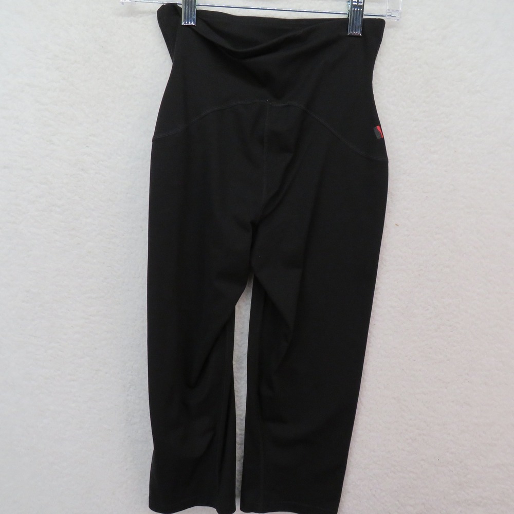 Spanx Womens Black High Waisted Cropped Leggings Capri Compression‎ Medium